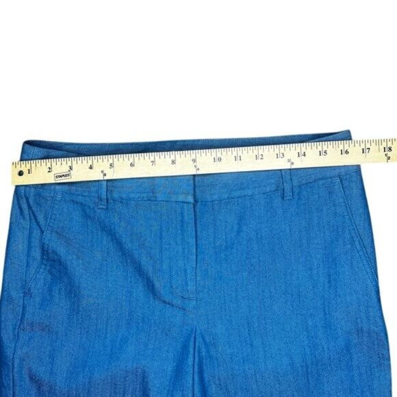 Loft Chambray Tie Waist Slim Pants Size 8 Petite - Picture 11 of 14